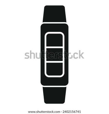 Fitness band icon simple vector. Security data sport. Device app glass