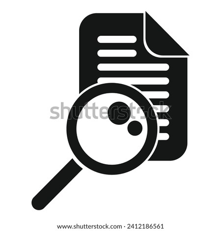 Search data document icon simple vector. Information home. Data leak