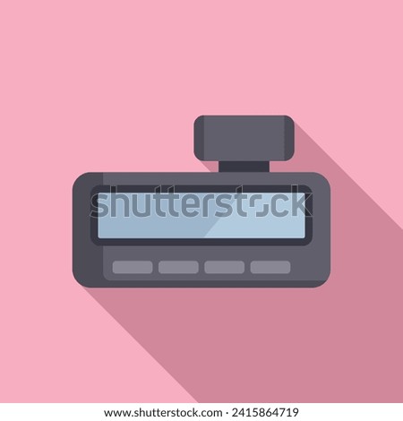 Meter fare control icon flat vector. Trip auto delivery. Public speed