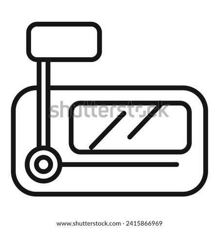 Taximeter cab control icon outline vector. Vehicle journey control. Application dial