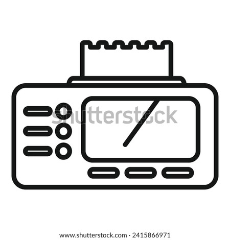 Taximeter turn off icon outline vector. Public service. Vehicle control
