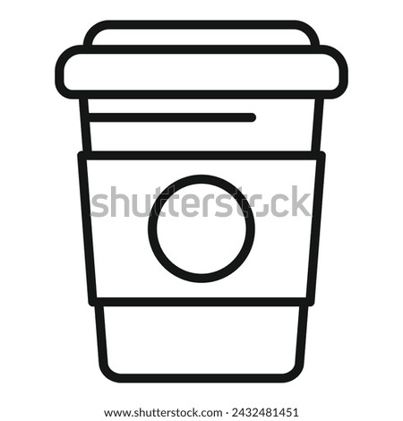 Coffee to go cup icon outline vector. Cook dark. Takeout lunch