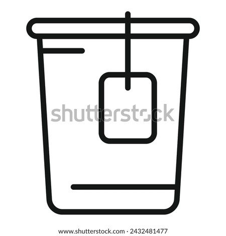 Fast takeout tea cup icon outline vector. Cook pastry. Food break