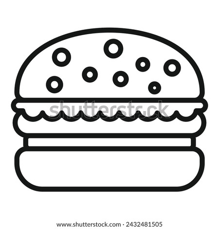 Cheeseburger fast food icon outline vector. Street food. Patty lunch