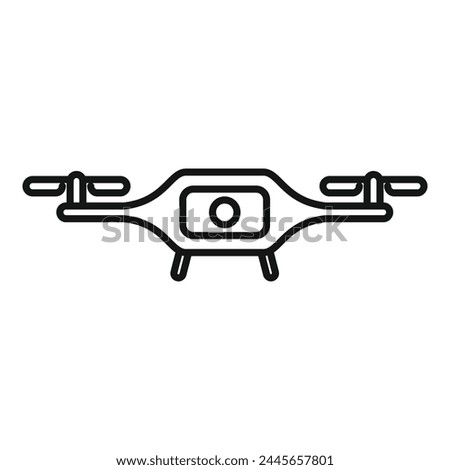 Drone operator icon outline vector. Aero filming. Military control cinema