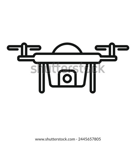 Uav drone filming icon outline vector. Operator air device. Military control