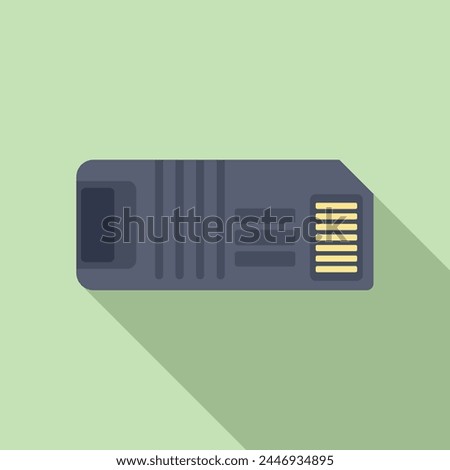 Speed gigabyte memory icon flat vector. Solid focus state. Micro size
