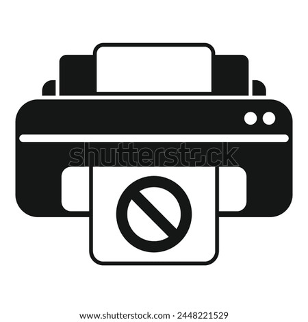 Broken printer icon simple vector. Ink cartridge filling. Design can trash