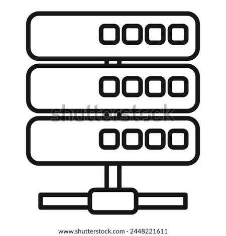 Server data support icon outline vector. Disk storage. Micro mobile focus