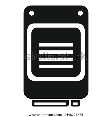Data memory solid icon simple vector. MB archive. Terabyte machine computer