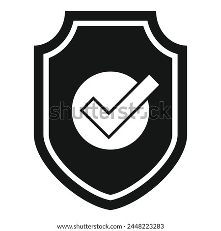 Coping skills shield icon simple vector. Health mental. Advice help learning