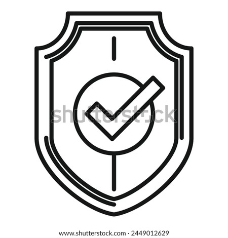 Coping skills shield icon outline vector. Health mental. Advice help learning