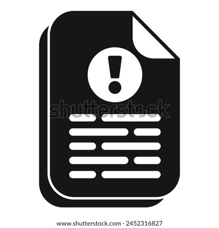 Contract disclaimer icon simple vector. Paper document. Design law data