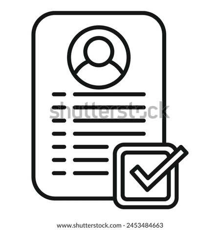 New form paper icon outline vector. Form device computer. Editable join factor