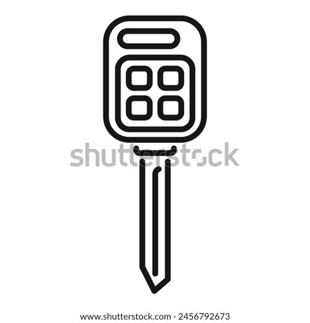 Alert key control icon outline vector. Modern vehicle. System start device