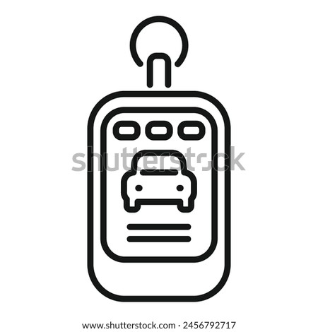 Car remote control key icon outline vector. Smart lock. Alarm security