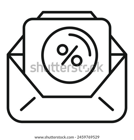 Mail loyalty program icon outline vector. Store payment. Store retail promo