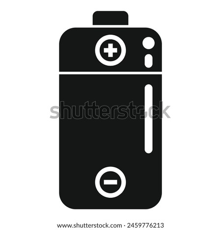 Two polar battery icon simple vector. Charging mobile step. Refill status