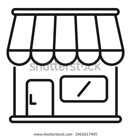 Street market shop icon outline vector. Road sign. Geo way retail