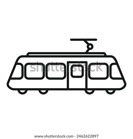 City train tram icon outline vector. Electric movement. Rail transport