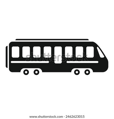 New modern train icon simple vector. Security journey. Side view move