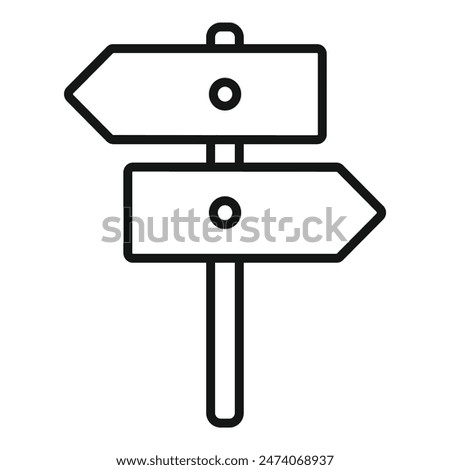 Signpost showing the way for decision making and choosing the right path