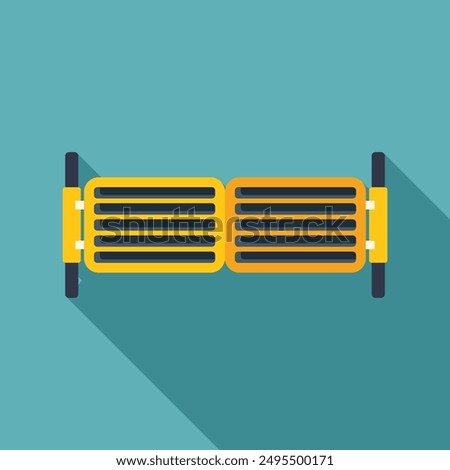 Yellow metal gate closing, preventing access to a restricted area