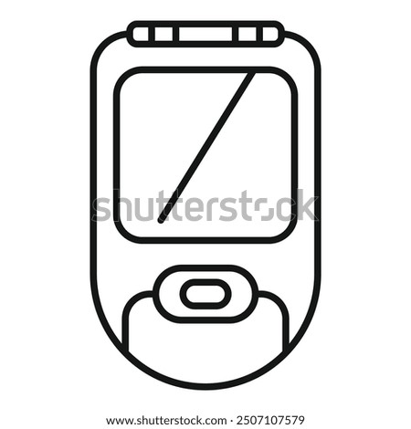 Simple icon of an electric shaver with a button, depicting the concept of hair removal