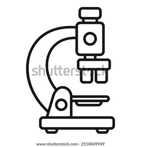 This microscope illustration is perfect for representing science and education concepts