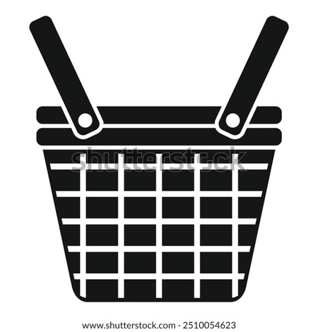 This simple vector icon of an empty shopping basket is perfect for projects related to retail and commerce