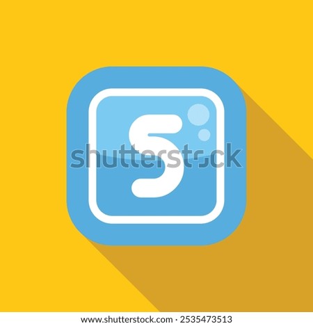 Blue rounded square icon with the letter s, suitable for use as a logo for a business or mobile app