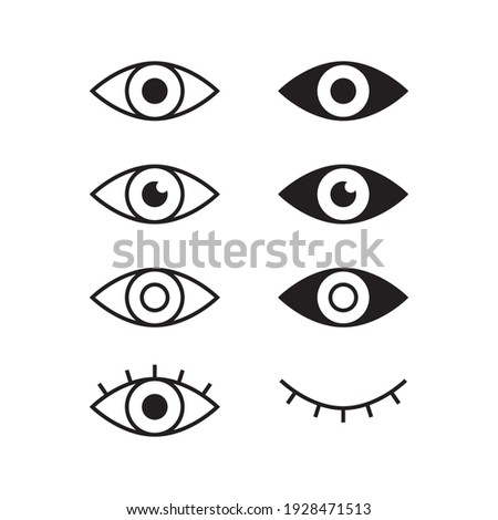 Eyes vector icon. Simple eye illustration