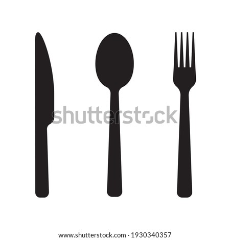 Knife spoon and fork icon