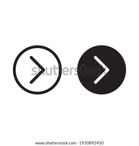Next Arrow circle icon Vector illustration for web site, mobile application