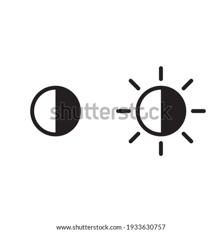 Brightness and contrast vector icon