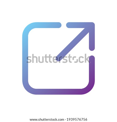 External link vector icon with gradient