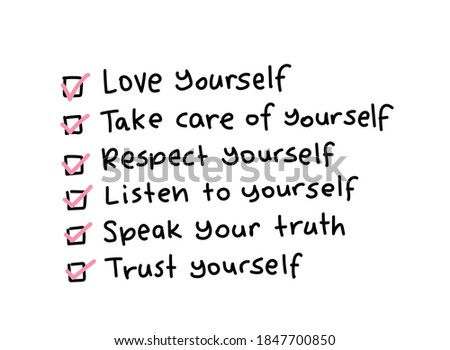 Self love tips list / Design for prints, posters, frames etc