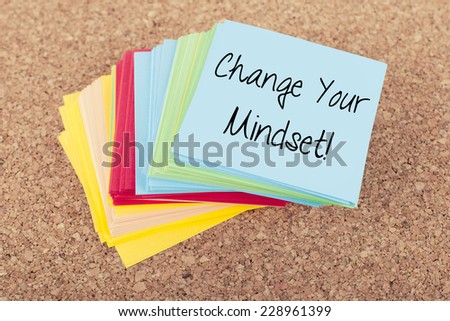 Change Your Mindset / Motivational Inspirational Quote Business Background