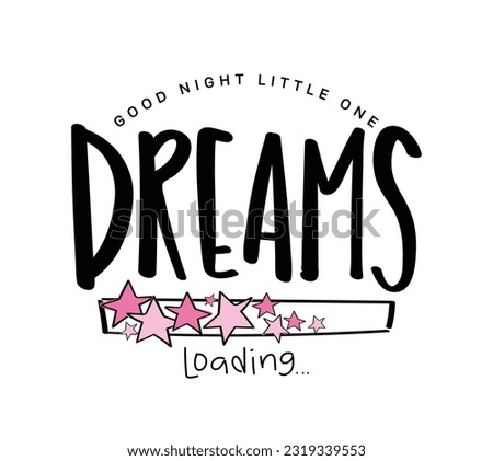 Good night sweet dreams typography lettering. Cute star shape. Vector illustration design for fashion graphics, t shirt prints.