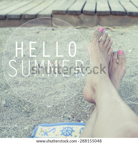 Inspirational Summer Quote Design / Hello Summer