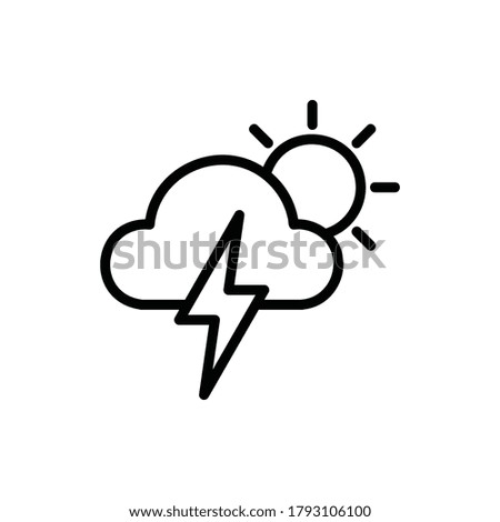 Morning Storm Icon Logo Vector Isolated. Nature and Weather Icon Set. Editable Stroke and Pixel Perfect.