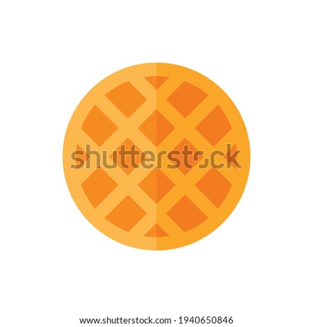Waffle Flat Icon Logo Illustration Vector Isolated. Fast Food and Restaurant Icon-Set. Suitable for Web Design, Logo, App, and Upscale Your Business.