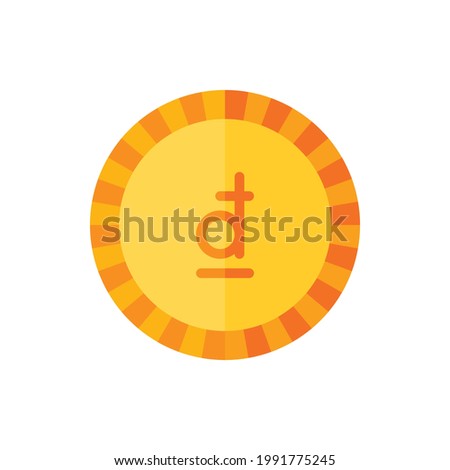 Vietnamese Dong, Money, Coin Flat Icon Logo Illustration Vector Isolated. Finance and Currency Icon-Set. Suitable for Web Design, Logo, App, and Upscale Your Business.