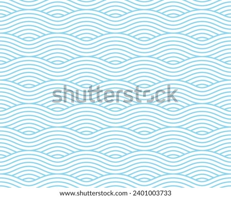 One-color seamless geometric wave pattern