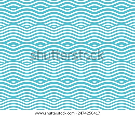 Seamless geometric pattern with waves