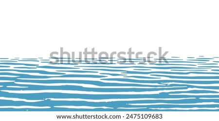 One-color still water background with light ripples