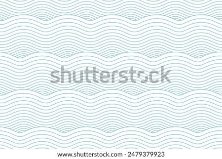 Seamless pattern with geometric waves