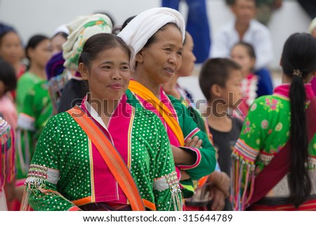 CHIANGMAI, THAILAND - OCT 25: An unidentified woman of the Dara-ang tribe ethnic minority People, countryside in Thailand on October 25, 2014 at Dara-ang tribe Village in CHIANGMAI, Thailand