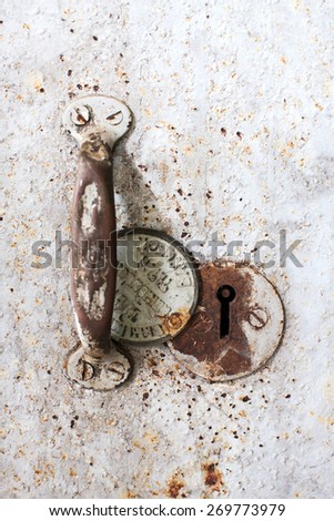 safe key of vintage steel
