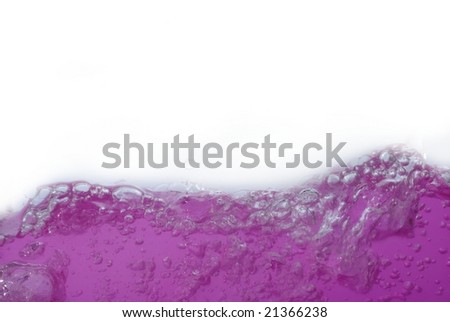 bubbles in water on white background